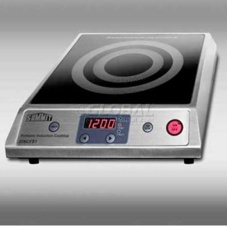 SUMMIT APPLIANCE DIV. Summit-Portable Induction Cooktop, Black Ceran, Smooth-Top Finish SINCFS1